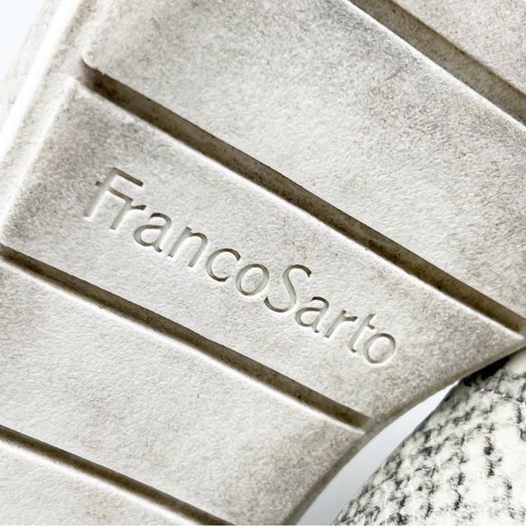 FRANCO SARTO Gray Embossed Snakeskin Slip On Loafer Sneaker, Size 7.5 - Picture 8 of 11